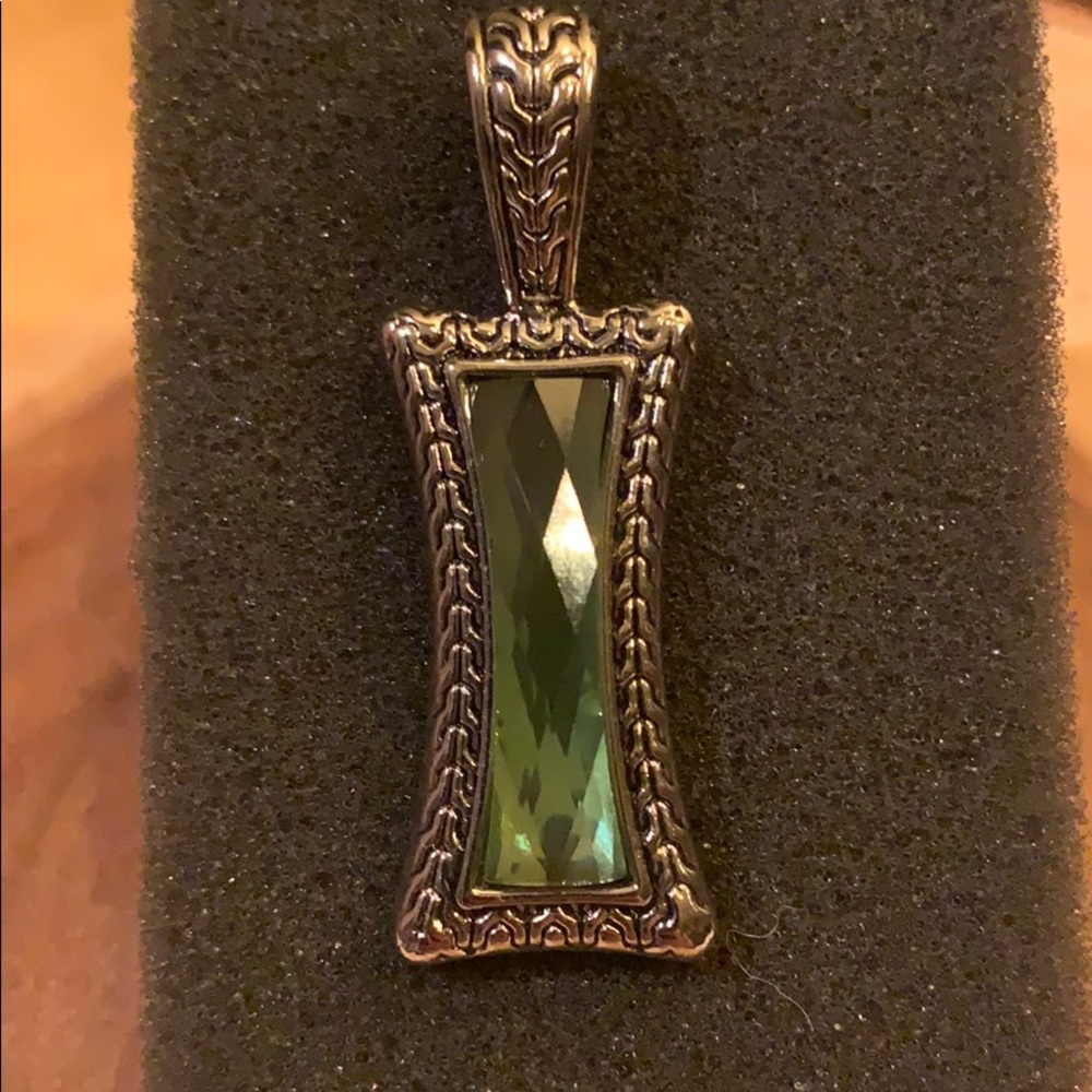 Lia Sophia Jade colored necklace slide